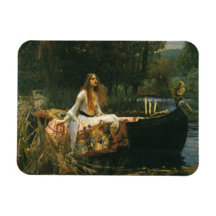 Die Herrin von Shalott auf einem Boot von John Wil Magnet