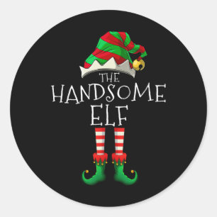 Die herrliche Weihnachtsfamilie der Elf, die zu We Runder Aufkleber
