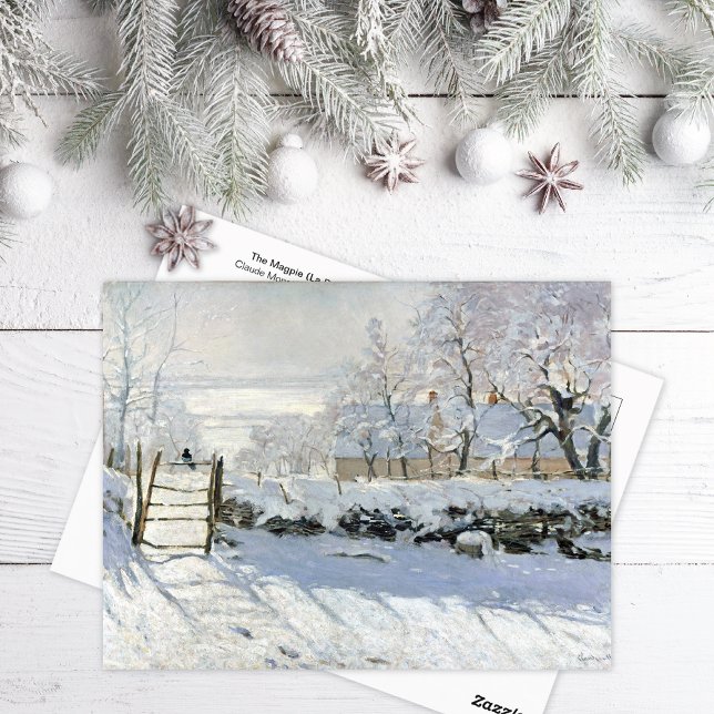 Die herrliche Winterlandschaft Claude Monet Postkarte (Von Creator hochgeladen)