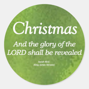 Die Herrlichkeit Gottes wird offenbart werden Isai Runder Aufkleber