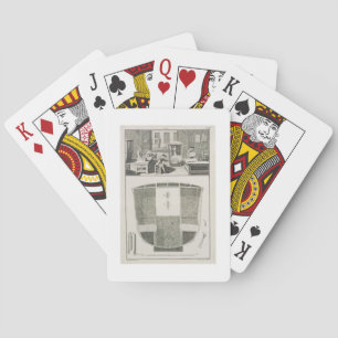 Die Herstellung eines Sessels in einem Kutschenbau Spielkarten