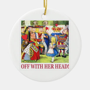 Die Herz-Königin ruft "Köpfen!" Keramikornament
