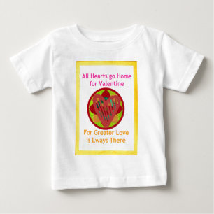 Die Herzen gehen Zuhause für Valentine. Baby T-shirt