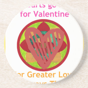 Die Herzen gehen Zuhause für Valentine. Getränkeuntersetzer