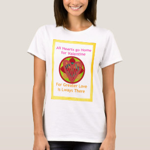 Die Herzen gehen Zuhause für Valentine. T-Shirt