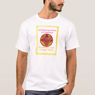 Die Herzen gehen Zuhause für Valentine. T-Shirt