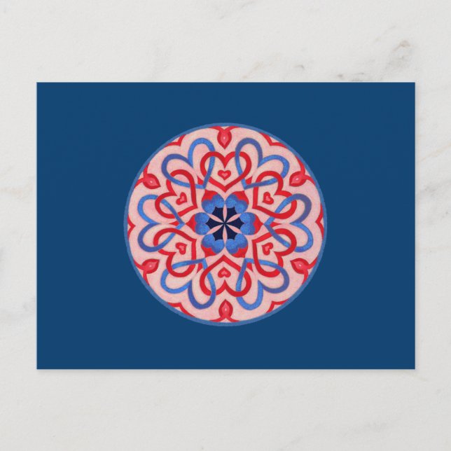 Die Herzen verflochten Postkarte (Vorderseite)