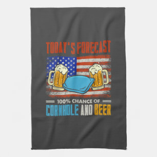 Die heutige Prognose für Cornhole and Bier Geschirrtuch