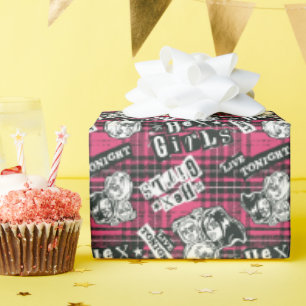 Die Hex Girls punk Kariertes Muster Geschenkpapier