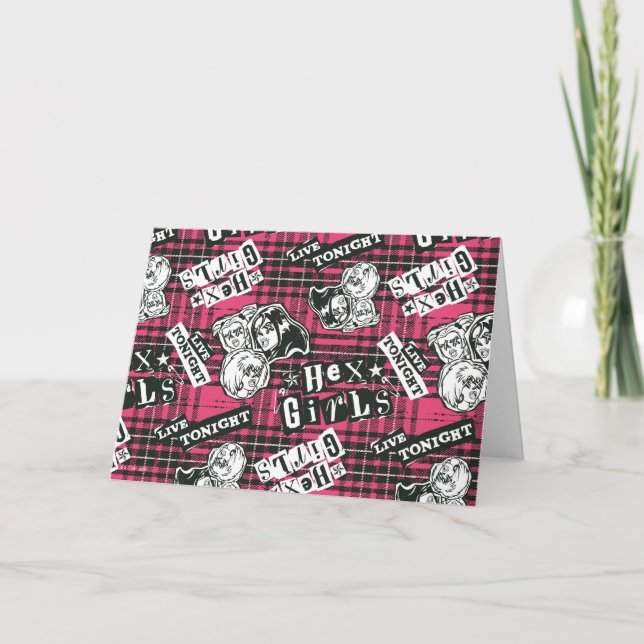 Die Hex Girls punk Kariertes Muster Karte (Vorderseite)