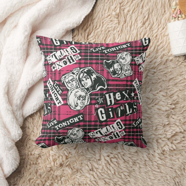 Die Hex Girls punk Kariertes Muster Kissen (Decke)