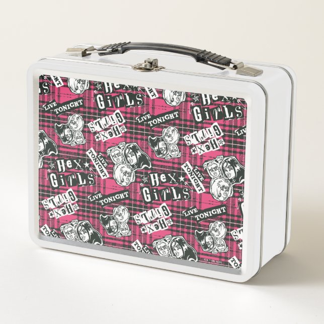 Die Hex Girls punk Kariertes Muster Metall Brotdose (Vorderseite)