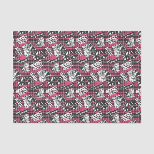 Die Hex Girls punk Kariertes Muster Seidenpapier (Vorderseite)