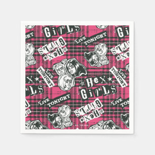 Die Hex Girls punk Kariertes Muster Serviette