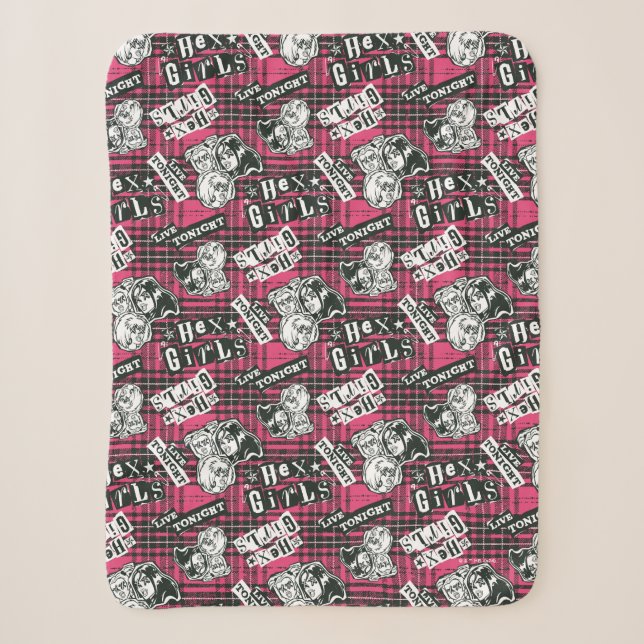 Die Hex Girls punk Kariertes Muster Sherpadecke (Vorderseite)