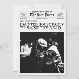 Die Hex Press Zeitung Geisterhaus-Party Einladung