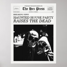 Die Hex Press Zeitung Halloween-Party im Spukhaus