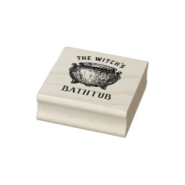Die Hexe-Badewanne Gummistempel