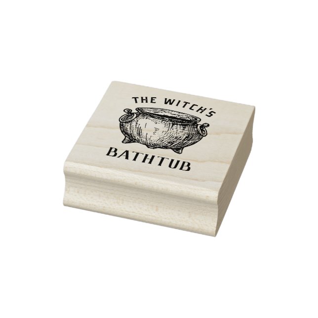 Die Hexe-Badewanne Gummistempel (Stempel)