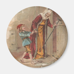Die Hexe legte die Hand in den Stall Magnet