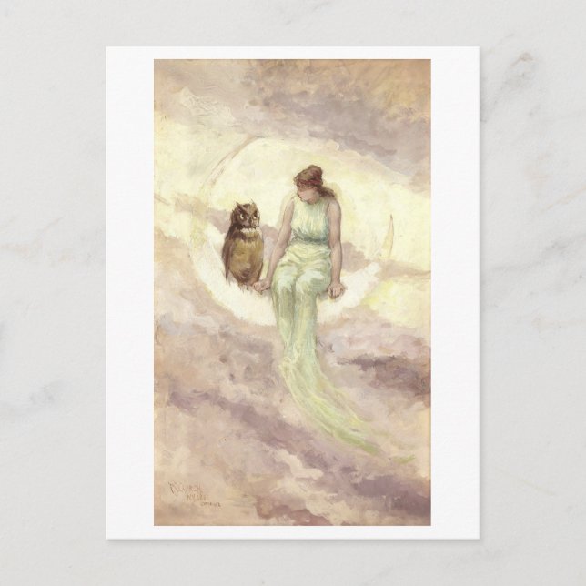 "Die Hexe-Tochter" von Frederick Stuart Church Postkarte (Vorderseite)