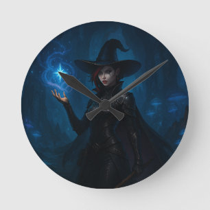 Die Hexe von VEKAR’NOCT Runde Wanduhr