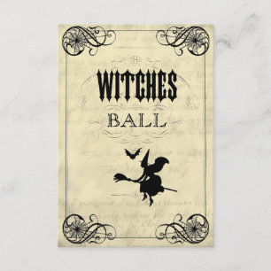 Die Hexen-Ball-Halloween-UAWG RSVP Karte