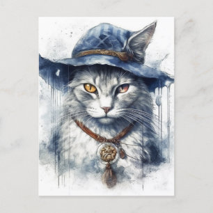 Die Hexen-Katze Postkarte