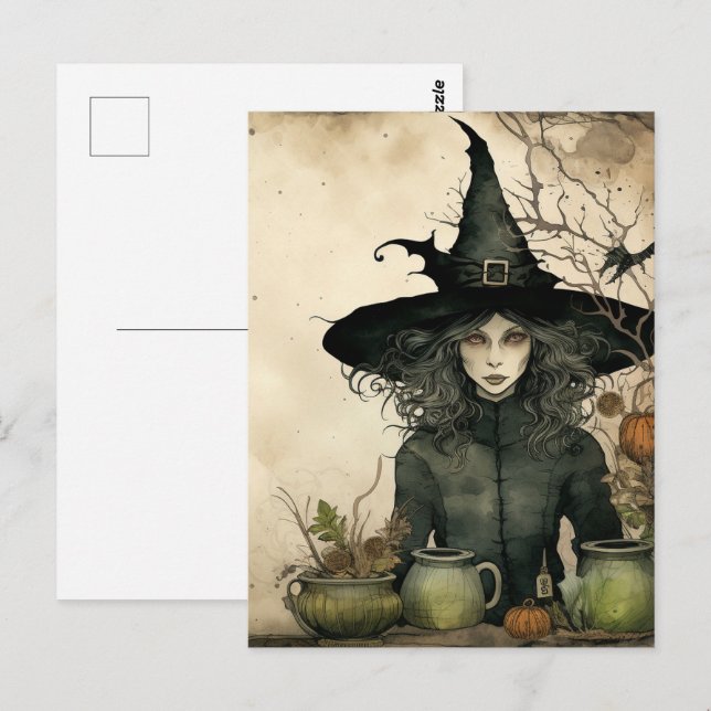 Die Hexen-Postkarte Postkarte (Vorne/Hinten)