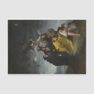 Die Hexen Sabbat, Las Brujas von Francisco Goya Seidenpapier
