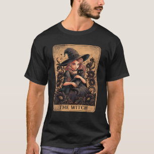 Die Hexenkarte der gotischen Hexenkatze Vibes Blac T-Shirt