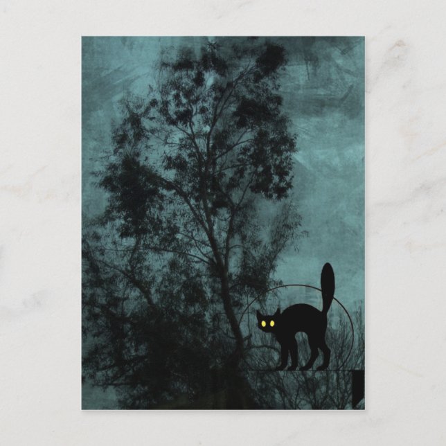 Die Hexenkatze Postkarte (Vorderseite)