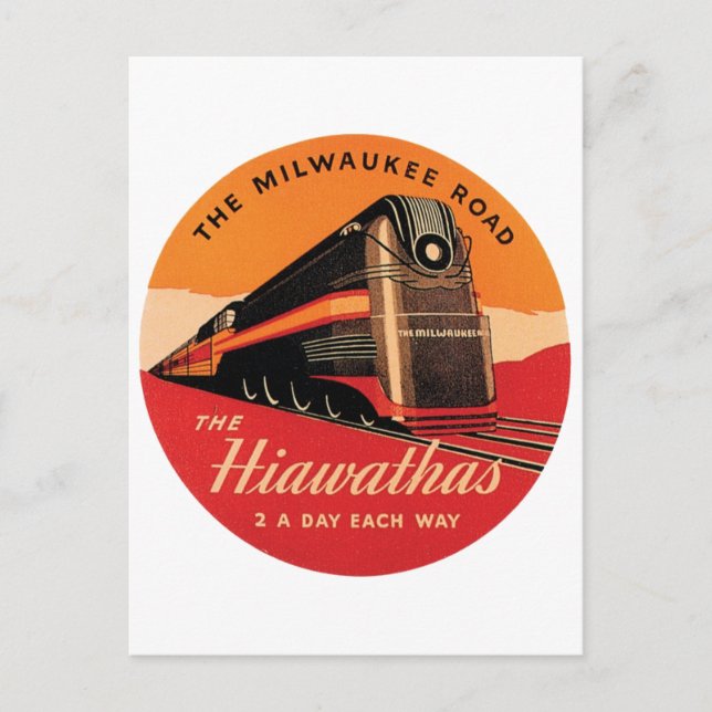 Die Hiawathas Milwaukee Road Postkarte (Vorderseite)