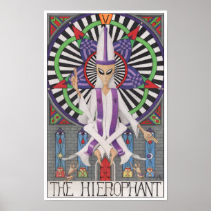 Die Hierophant-Tarotkarte Poster
