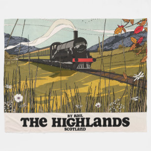Die Highlands von Schottland Reiseposter Fleecedecke