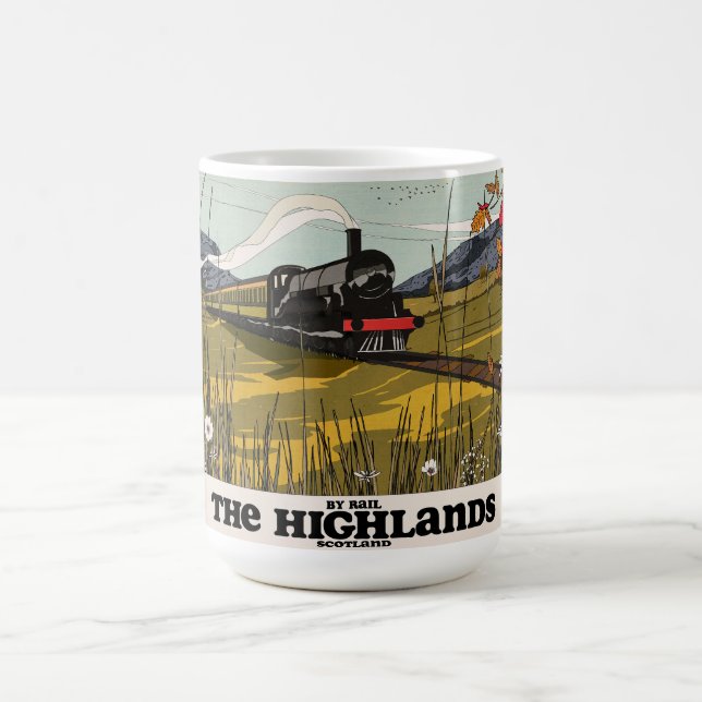 Die Highlands von Schottland-Reiseposter Kaffeetasse (Mittel)