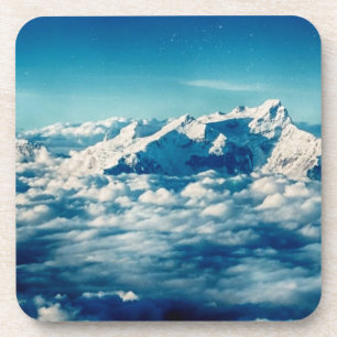 Die Himalaya-Berge in Wolken Blauer Himmel Getränkeuntersetzer