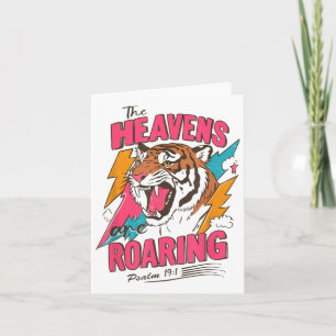 Die Himmel Brausen Psalm 19_1, Retro-Tiger Gr Karte