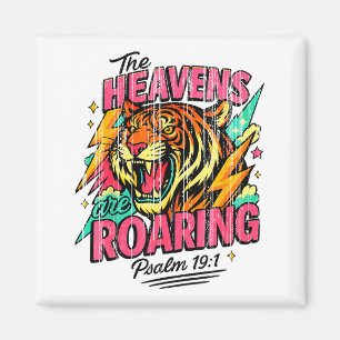 Die Himmel brüllen Psalm 19_1 Tiger Christian Magnet