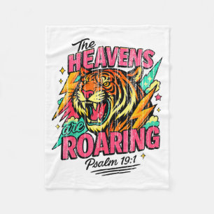 Die Himmel brüllen Psalm 19_1 Tiger Christlich Fleecedecke