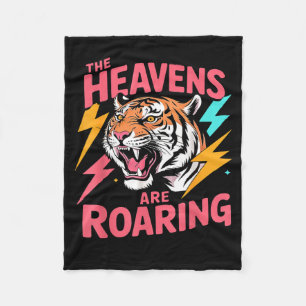 Die Himmel Brüllen Psalm 19_1 Tiger Christlich Fleecedecke