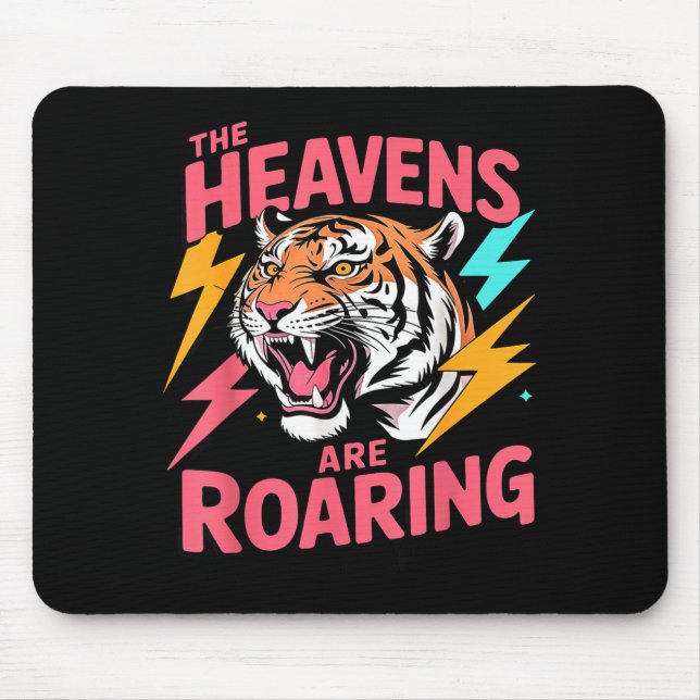 Die Himmel Brüllen Psalm 19_1 Tiger Christlich Mousepad (Vorne)