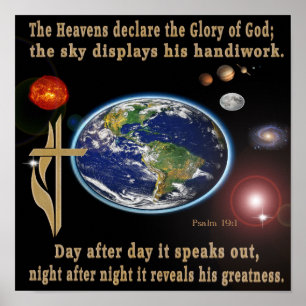  Die Himmel verkünden die Herrlichkeit Gottes Post Poster