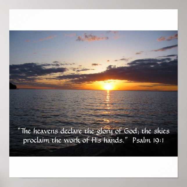 Die Himmel verkünden die Herrlichkeit Gottes Poster (Vorne)