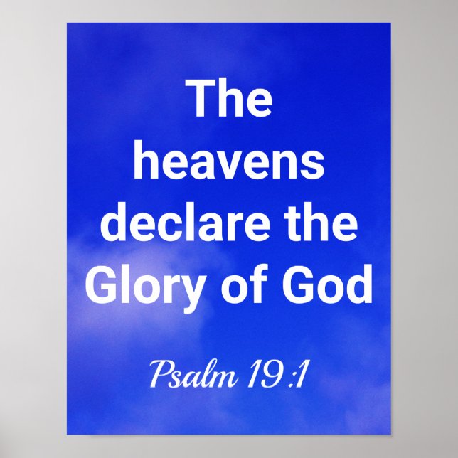 Die Himmel verkünden die Herrlichkeit Gottes Poster (Vorne)