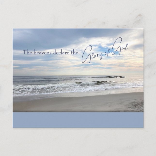 Die Himmel verkünden die Herrlichkeit Gottes Postkarte (Vorderseite)