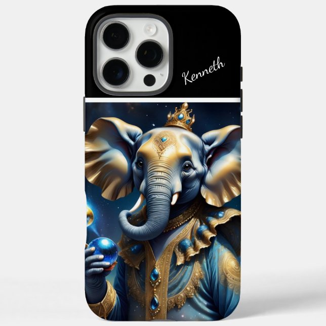 Die Himmelssphäre des Königlichen Elefanten iPhone 16 Pro Max Hülle (Rückseite)