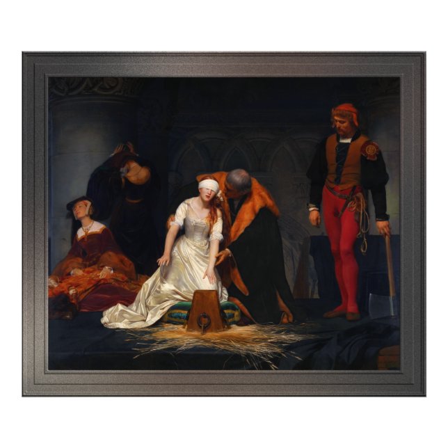 Die Hinrichtung von Lady Jane Gray durch Paul Dela Fotodruck (Vorne)