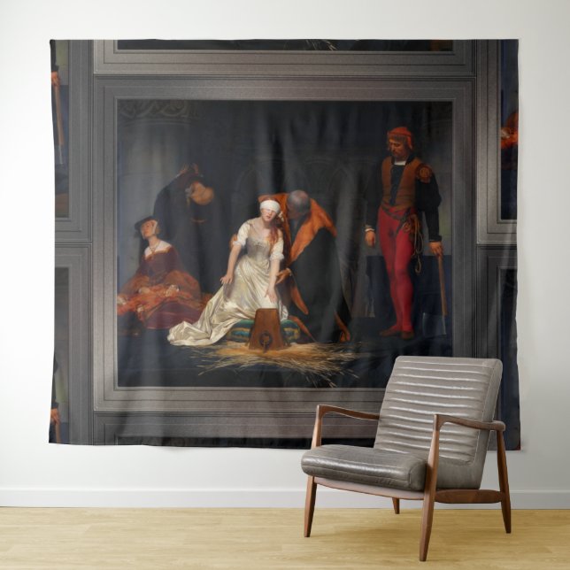 Die Hinrichtung von Lady Jane Gray durch Paul Dela Wandteppich (Beispiel (Horizontal))