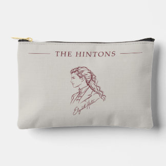 Die Hintons Beth Burgundy auf Warm Grey Zubehörtasche